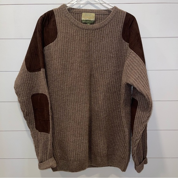 Cabelas Lambswool Ribbed Mens Crewneck Sweater Size Large Tall - Picture 1 of 7